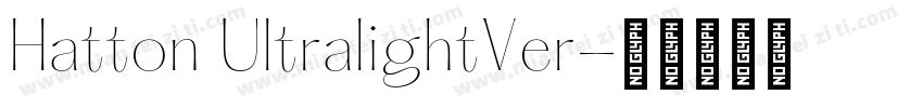 Hatton UltralightVer字体转换